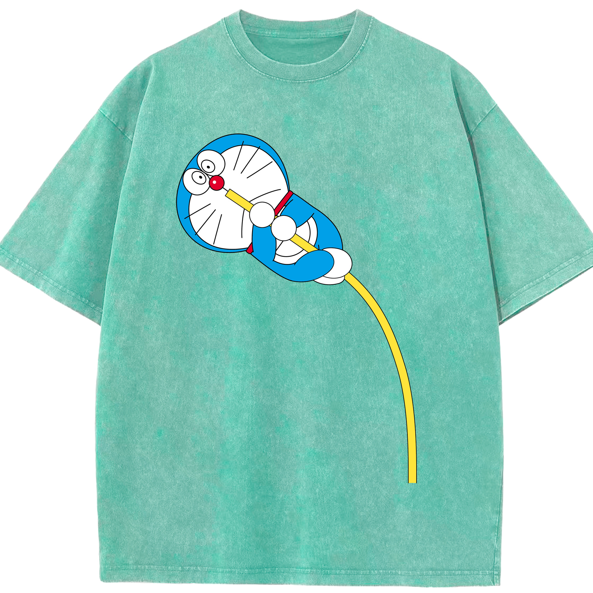 （画像用） ドラえもん Doraemon 綿100% ヴィンテージ風 半袖Tシャツ（フロントプリント）